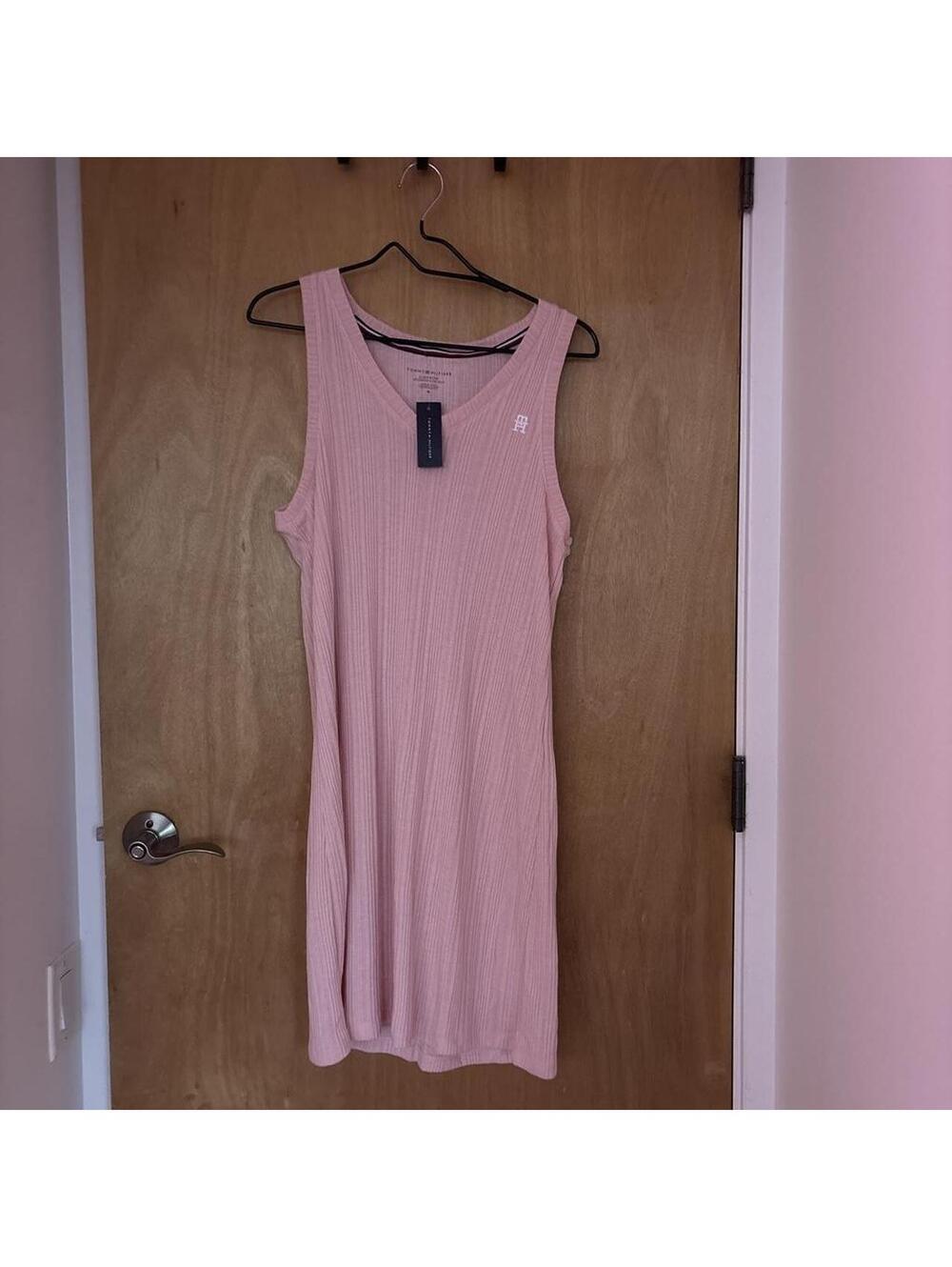 Tommy Hilfiger Pink Ribbed Tank Dress — Medium NWT